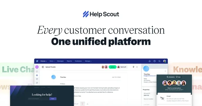 Help Scout OG card, light-mode, corporate-clean, light