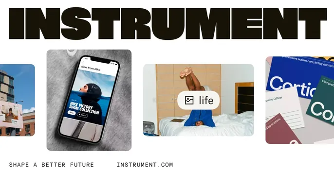 Instrument OG card, editorial, brutalist, light