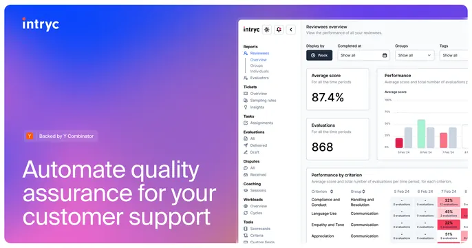 Intryc OG card, gradient-heavy, dark-mode, vibrant