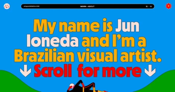 Jun Ioneda OG card, playful, maximalist, vibrant