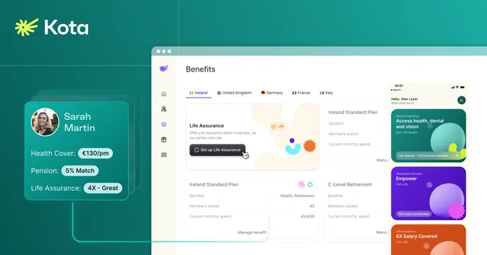 Kota OG card, light-mode, gradient-heavy, cool