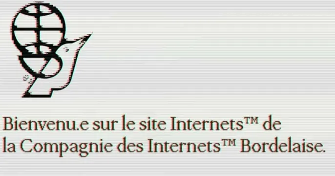 La Compagnie Des Internets Bordelaise OG card, retro, brutalist, monochrome