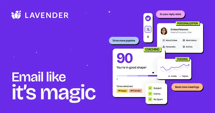Lavender OG card, light-mode, gradient-heavy, vibrant