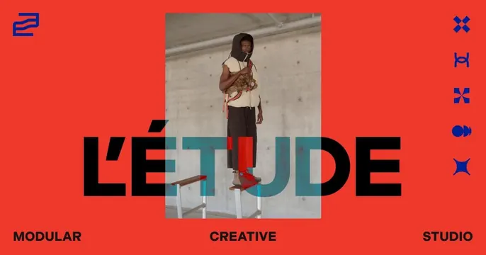 L'Étude OG card, editorial, neo-brutalist, vibrant