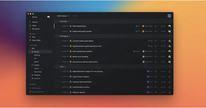 Linear OG card, dark-mode, minimal, dark