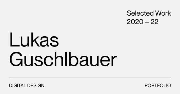 Lukas Guschlbauer OG card, minimal, swiss, light