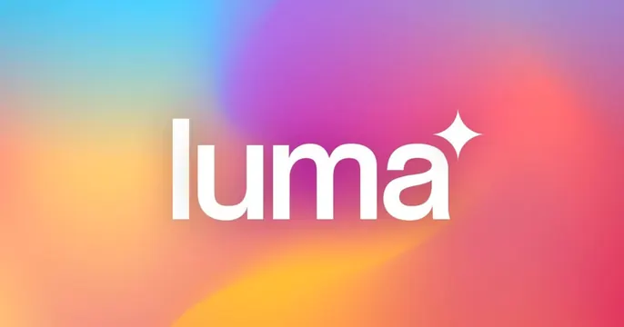 Luma OG card, gradient-heavy, minimal, vibrant