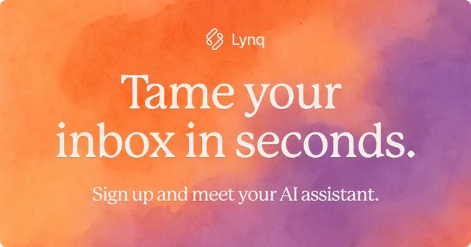 Lynq OG card, minimal, editorial, warm