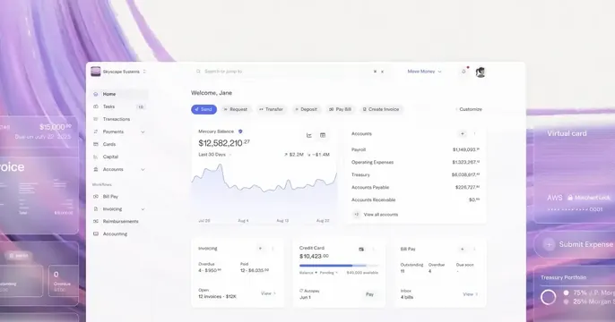 Mercury OG card, minimal, corporate-clean, cool