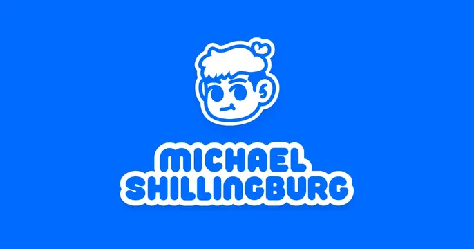 Michael Shillingburg OG card, playful, illustrated, vibrant