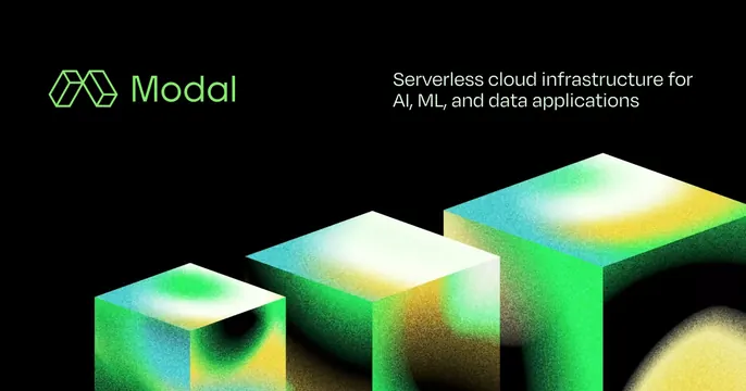 Modal OG card, dark-mode, 3d-render, dark