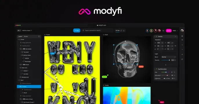 Modyfi OG card, dark-mode, technical, dark