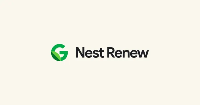 Nest Renew OG card, minimal, corporate-clean, light