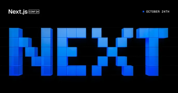 Next Js Conf By Vercel OG card, dark-mode, 3d-render, dark