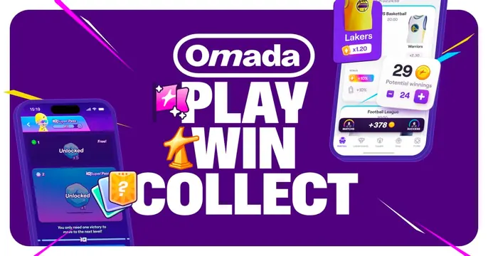 Omada OG card, playful, gradient-heavy, vibrant