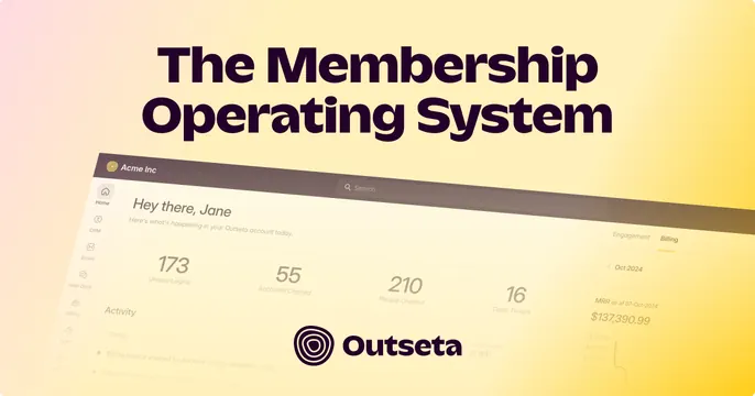 Outseta OG card, light-mode, gradient-heavy, light