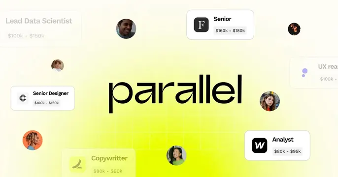 Parallel OG card, minimal, playful, vibrant