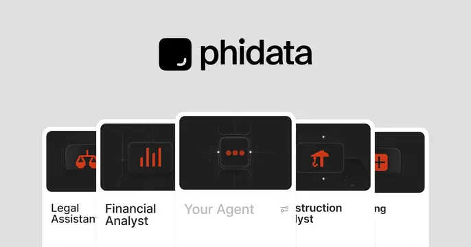 Phidata OG card, light-mode, minimal, light