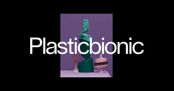 Plasticbionic OG card, dark-mode, 3d-render, dark