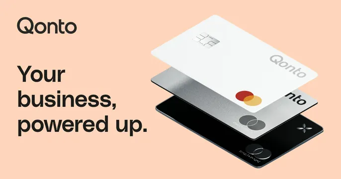 Qonto OG card, minimal, luxury, warm
