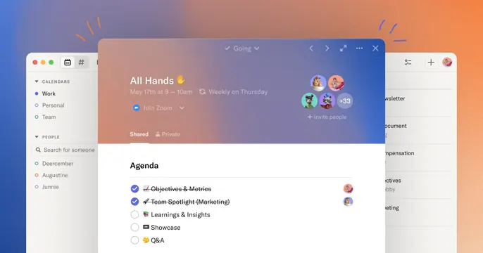 Ready OG card, gradient-heavy, minimal, warm