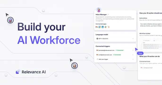 Relevance AI OG card, light-mode, minimal, light