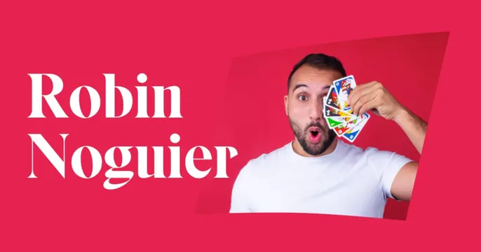 Robin Noguier OG card, light-mode, editorial, vibrant