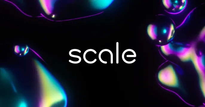 Scale OG card, dark-mode, 3d-render, dark