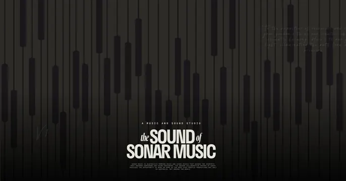 Sonar Music OG card, dark-mode, editorial, dark