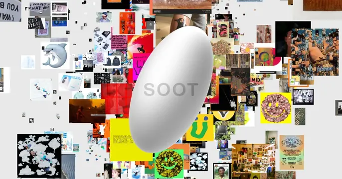 Soot World OG card, maximalist, 3d-render, light