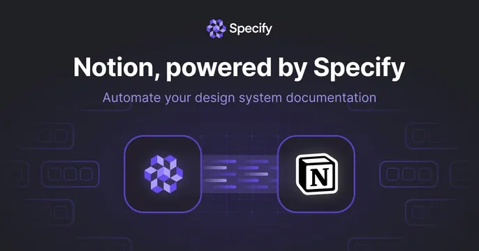 Specify Notion OG card, dark-mode, technical, dark