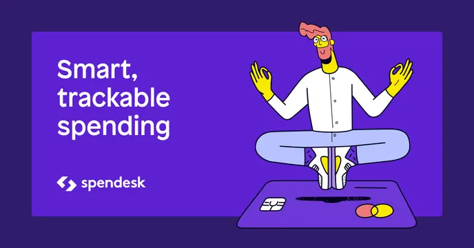 Spendesk OG card, illustrated, playful, vibrant