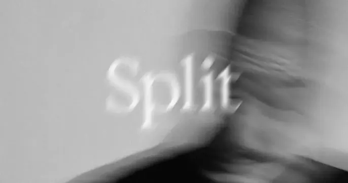 Split OG card, editorial, monochrome, monochrome