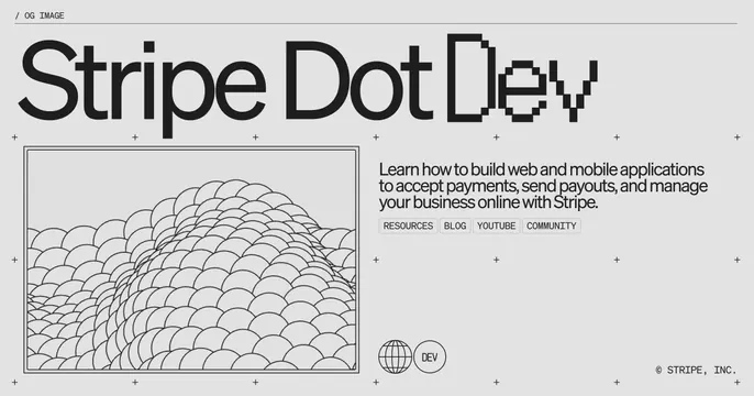 Stripe Dot Dev OG card, technical, swiss, light
