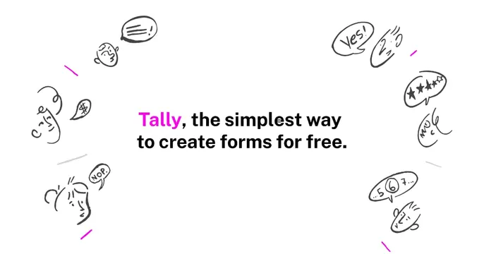 Tally OG card, minimal, playful, light