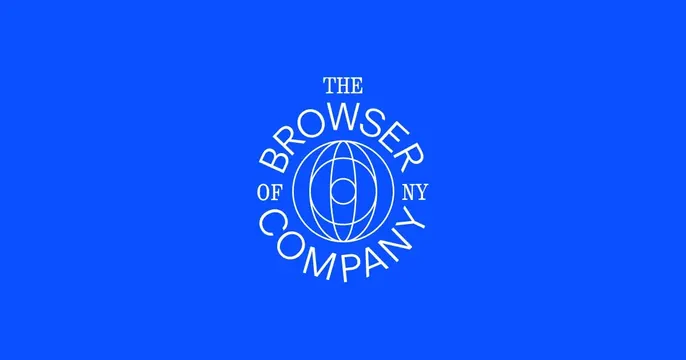 The Browser Company OG card, minimal, editorial, cool