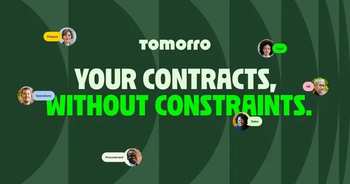 Tomorro OG card, minimal, corporate-clean, dark