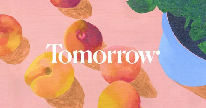 Tomorrow OG card, editorial, illustrated, light