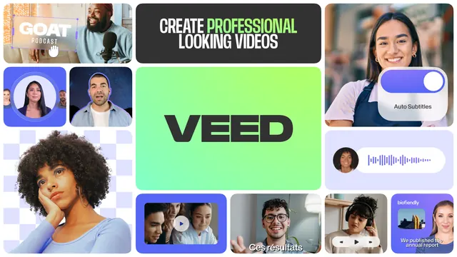 Veed OG card, maximalist, playful, vibrant