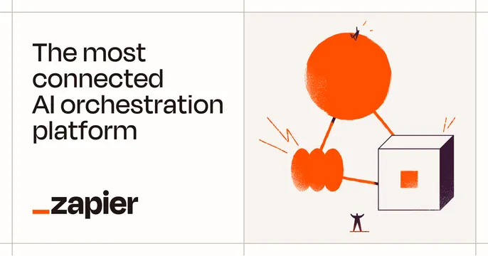 Zapier OG card, light-mode, illustrated, light