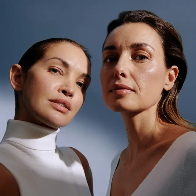 Dual Beauty Portrait, photographic, editorial, cool