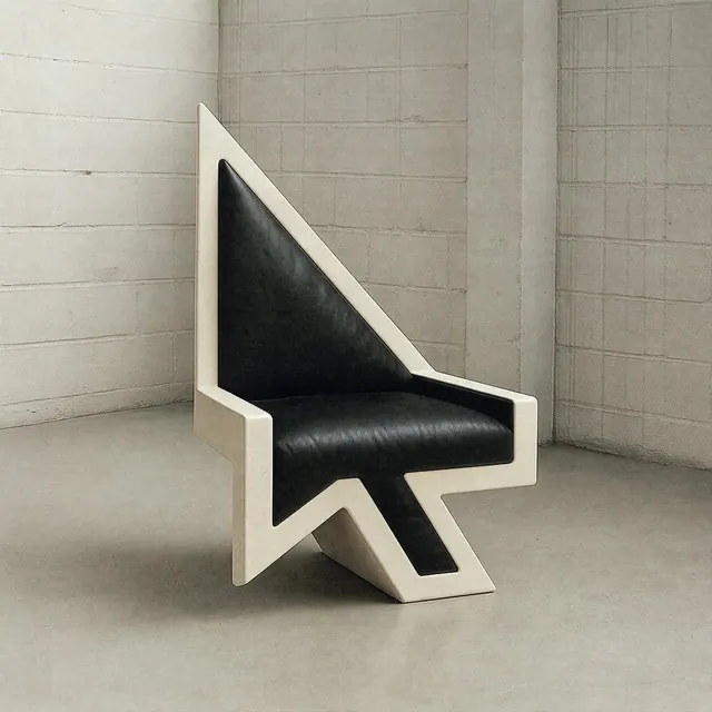 Geometric avant-garde chair, minimal, geometric, light