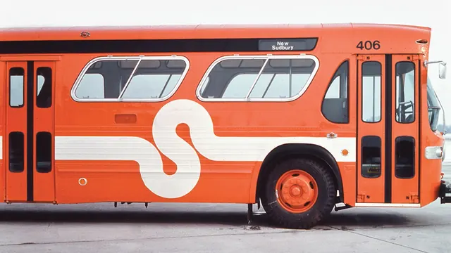 Vintage bus with bold number and branding, photographic, retro, vibrant