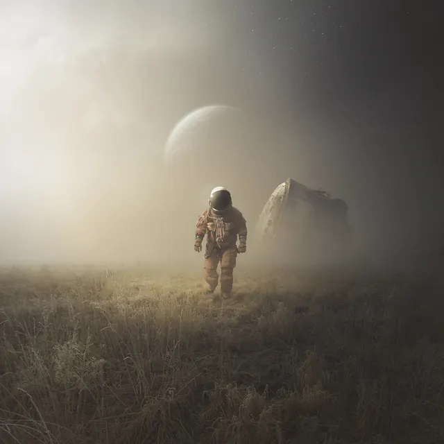 Astronaut on Alien Planet