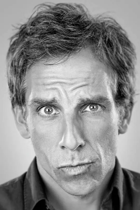 Ben Stiller high-contrast portrait, photographic, monochrome, monochrome