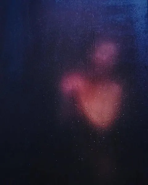 Condensation glass silhouette portrait, abstract, photographic, dark