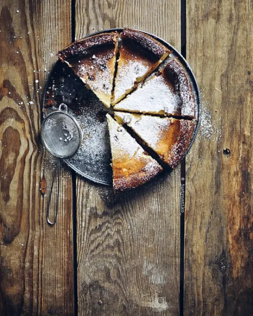 Rustic Tart on Wooden Surface