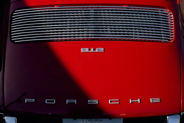 Porsche 912 classic car detail, photographic, technical, vibrant