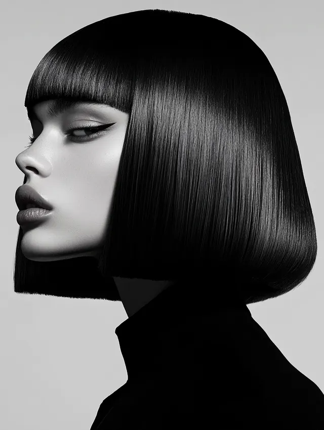 Minimalist side-profile portrait, photographic, monochrome, monochrome