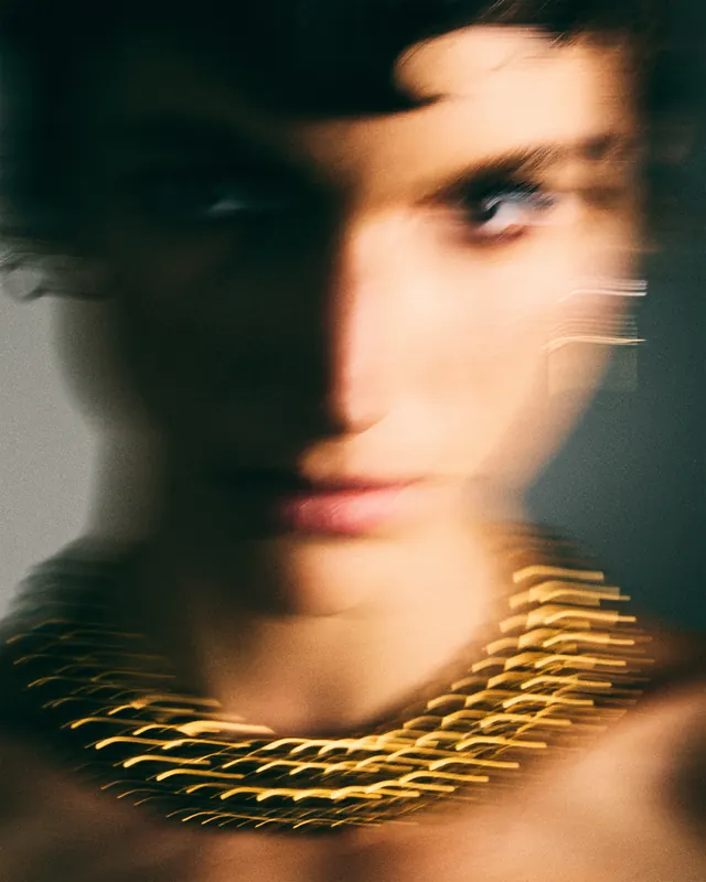 Blurred Portrait with Gold Chain